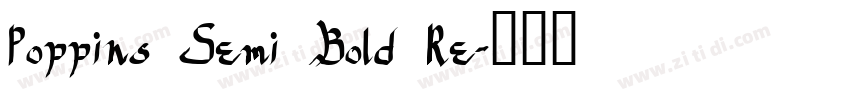 Poppins Semi Bold Re字体转换